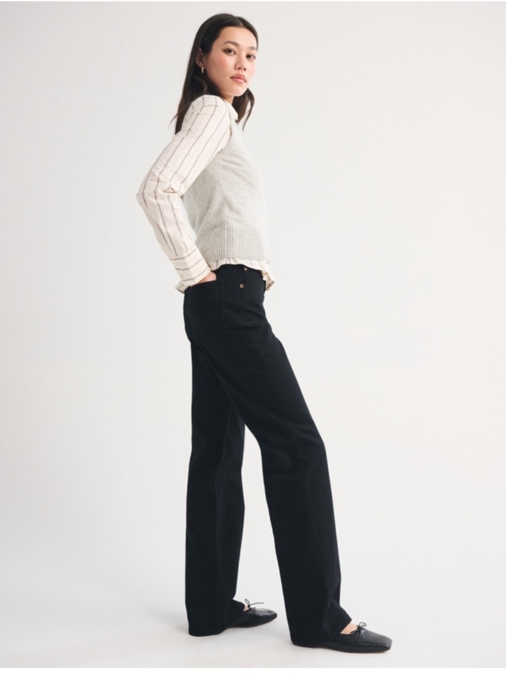 Abercrombie & Fitch Black High Rise 90s Relaxed Jean